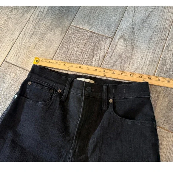 Madewell Perfect Vintage Wide Leg Jean 27 Black DM7541 High Rise Denim Womens - Picture 4 of 14